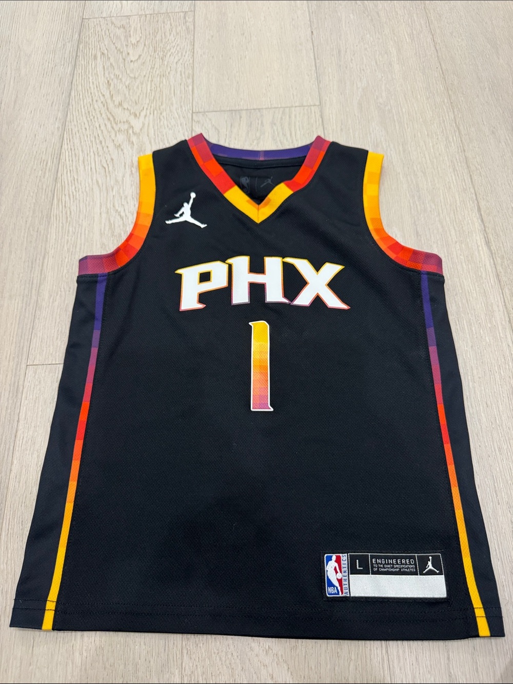 NBA Black PHX Booker Basketball Jersey